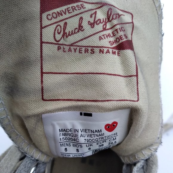 Converse X COMME DES GARCONS PLAY Chuck Taylor '70 HI - Picture 5 of 11